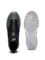 HUGO Light Grey Mesh and Faux Leather High Top Trainers - Image 6 of 7