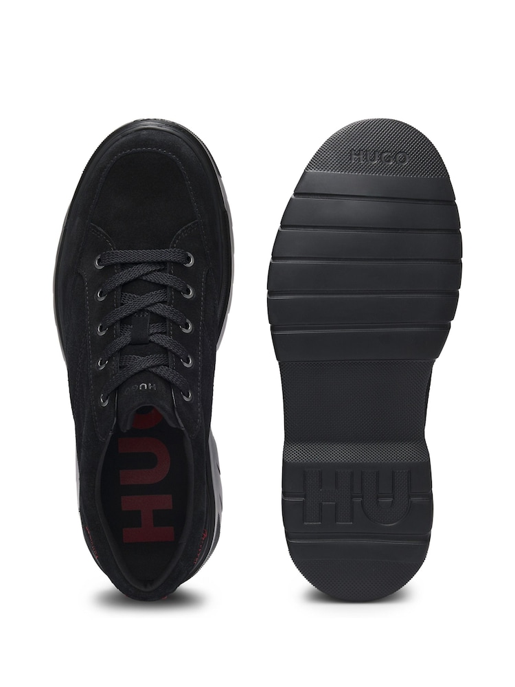 HUGO Black Suede Derby Shoes With Eva Sole - Image 4 of 4 HUGO Black Suede Derby Shoes With Eva Sole - Image 4 of 4