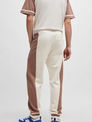 HUGO Blue White 100% Cotton Terry Joggers With Varsity Inspired Logo - Image 2 of 6