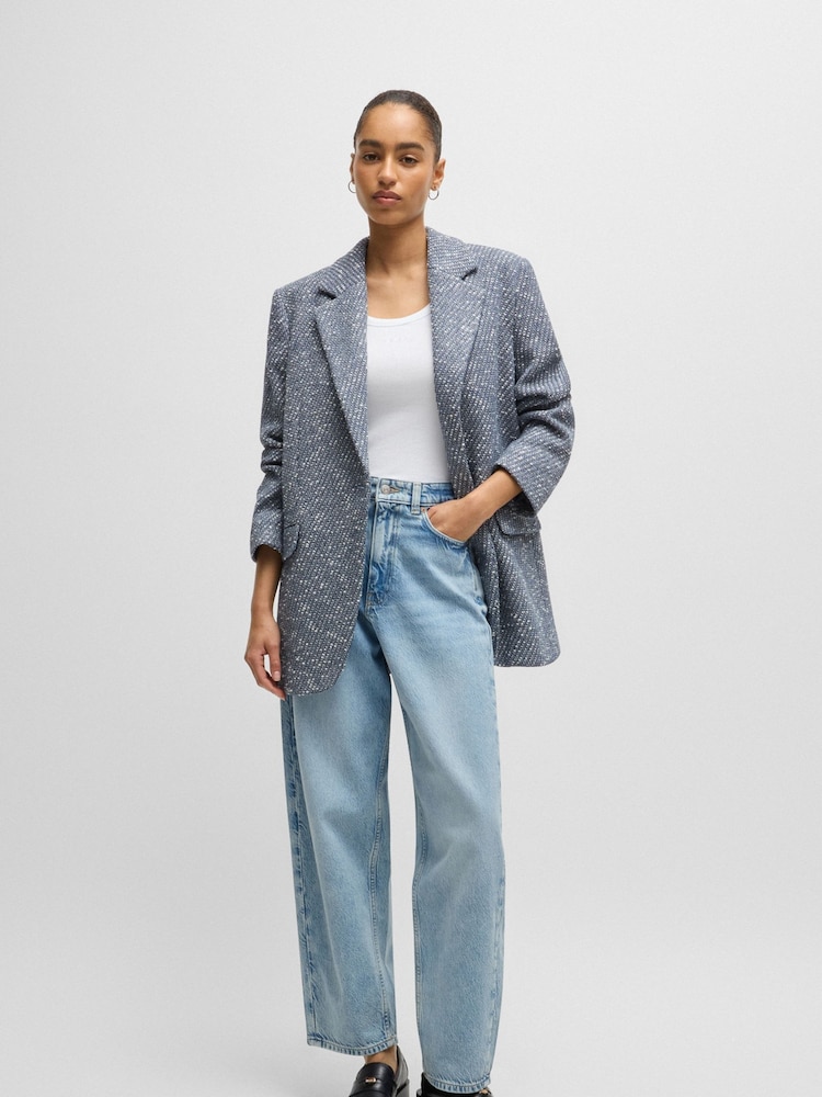 BOSS Blue Balloon-Fit Denim Jeans - Image 2 of 5