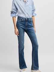 BOSS Blue Kick-Flare Soft-Motion Denim Jeans - Image 1 of 5
