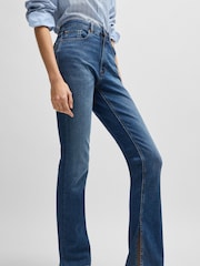 BOSS Blue Kick-Flare Soft-Motion Denim Jeans - Image 3 of 5