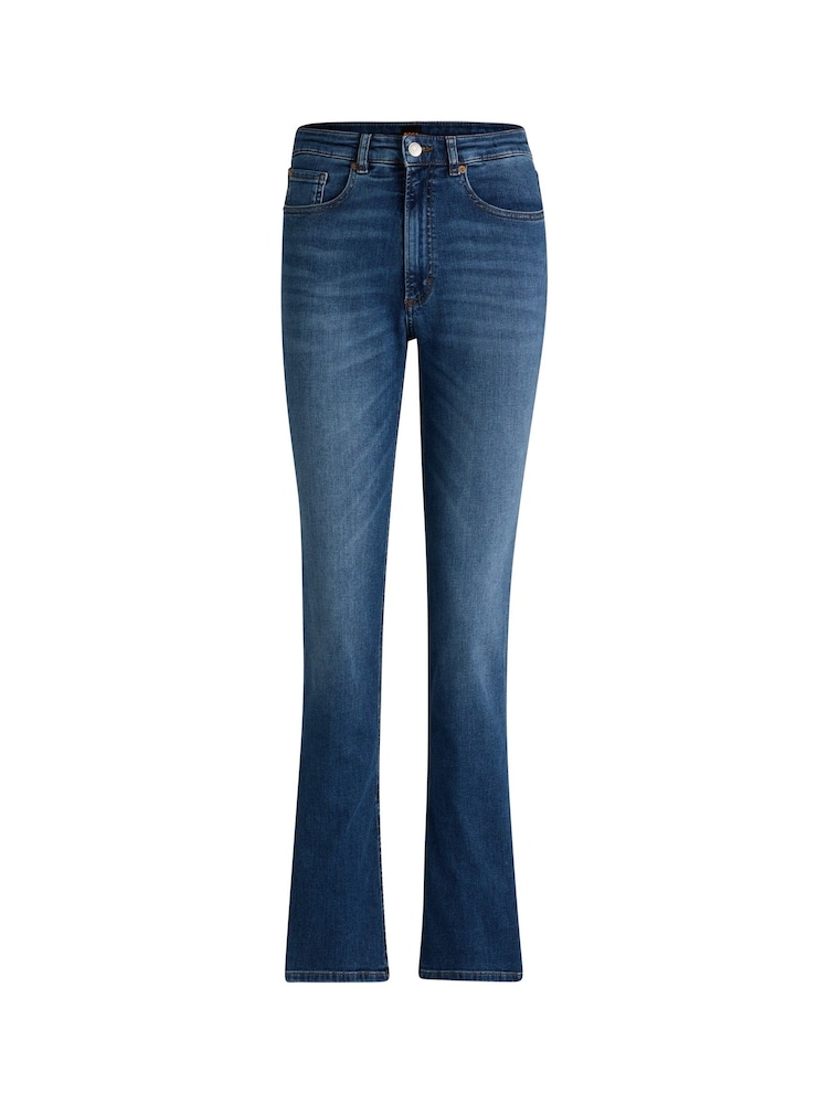 BOSS Blue Kick-Flare Soft-Motion Denim Jeans - Image 5 of 5