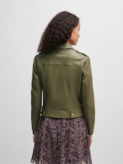 BOSS Green Buckled-Belt Jacket In Nappa Leather - Image 3 of 6
