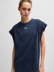 BOSS Blue Jersey 100% Cotton T-Shirt Midi Dress - Image 2 of 5