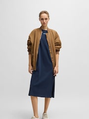 BOSS Blue Jersey 100% Cotton T-Shirt Midi Dress - Image 4 of 5
