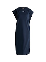 BOSS Blue Jersey 100% Cotton T-Shirt Midi Dress - Image 5 of 5