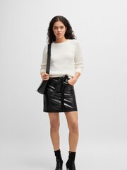 Weiß - BOSS Structured 100% Cotton Sweater - Bild 2 von 3