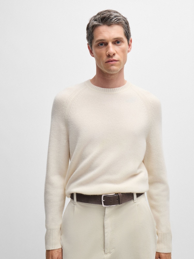 BOSS Brown Suede Belt With Logo Buckle - Image 6 of 6