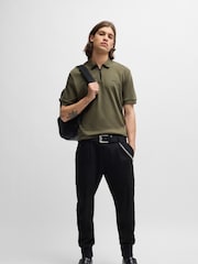 HUGO Natural 100% Cotton Piqué Contrast Logo Polo Shirt - Image 3 of 5