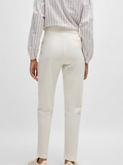 BOSS White Drawcord-Waist Trousers Stretch Cotton - Image 2 of 5