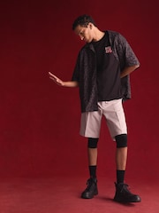 HUGO Black Red-Detail High-Top Trainers - Image 3 of 9