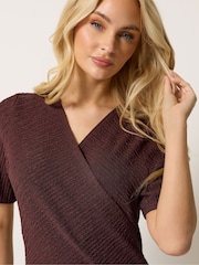M&Co Brown Textured Top And Trousers Set - Image 3 of 5