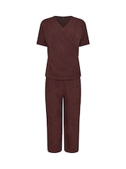 M&Co Brown Textured Top And Trousers Set - Image 5 of 5