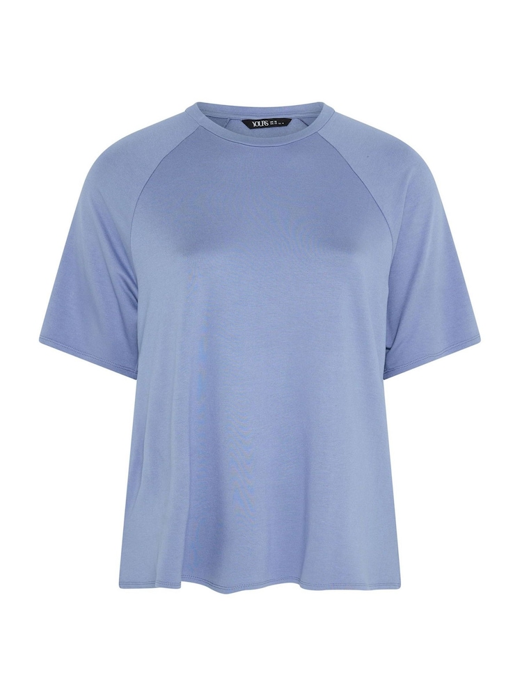 Yours Curve Blue Soft Touch T-Shirt - Image 5 of 5 Yours Curve Blue Soft Touch T-Shirt - Image 5 of 5