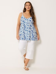 Yours Curve Blue Vest Top - Image 2 of 5