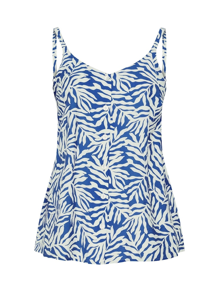 Yours Curve Blue Vest Top - Image 5 of 5