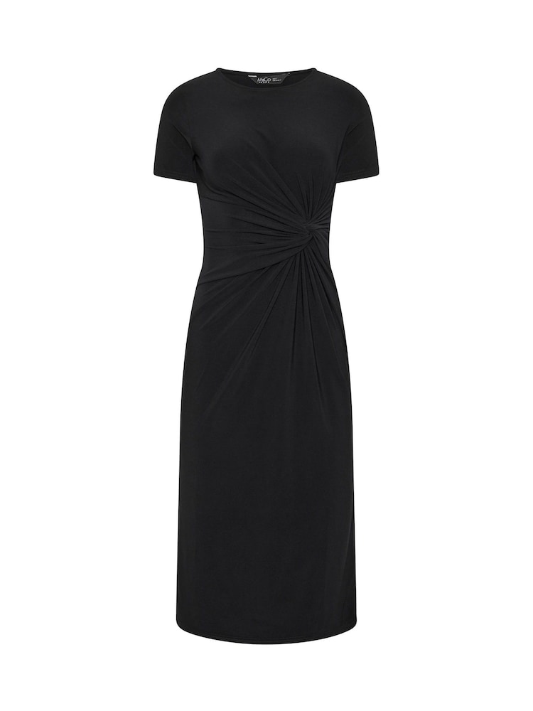 M&Co Black Petite Twist ITY Dress - Image 1 of 2