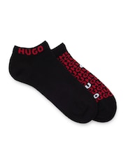 HUGO Black Cotton Blend  An Ankle Length Socks 2 Pack - Image 1 of 3