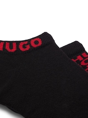 HUGO Black Cotton Blend  An Ankle Length Socks 2 Pack - Image 3 of 3