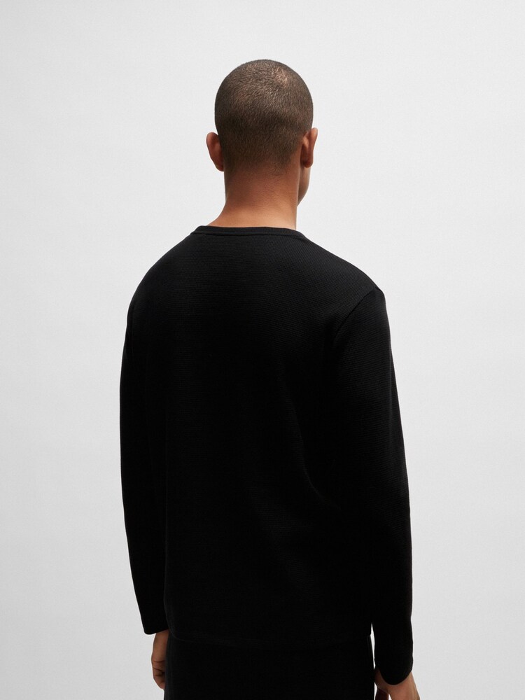 BOSS Black BOSS Embroidered-Logo Pyjama T-Shirt - Image 2 of 5