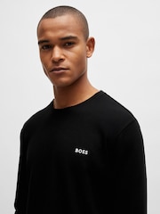 BOSS Black BOSS Embroidered-Logo Pyjama T-Shirt - Image 4 of 5