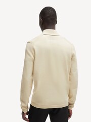 BOSS Cream Logo Quarter-Zip Knitted Jumper - Image 2 of 5
