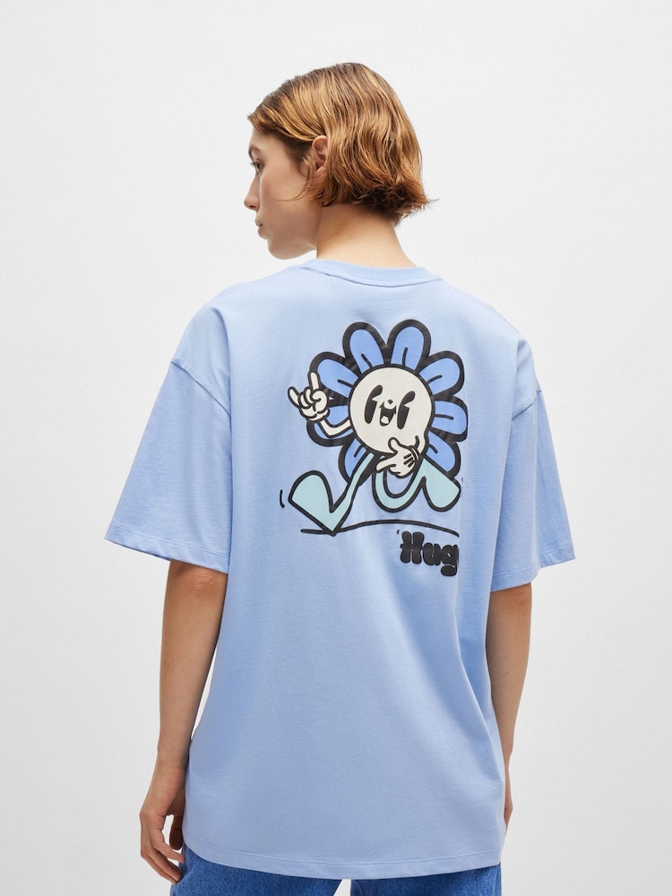 HUGO Printed 100% Cotton Jersey T-Shirt - Bild 1 von 5