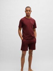 BOSS Red Embroidered Logo Shorts In Stretch Cotton - Image 2 of 5