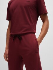 BOSS Red Embroidered Logo Shorts In Stretch Cotton - Image 4 of 5