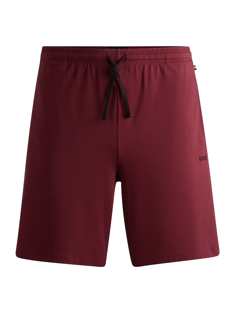 BOSS Red Embroidered Logo Shorts In Stretch Cotton - Image 5 of 5