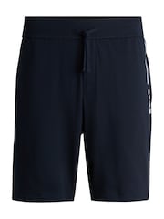BOSS Blue Logo Detail 100% Cotton Shorts In Terry - Image 5 of 5