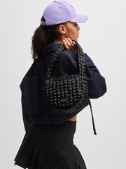 HUGO Black Shoulder Bag In Quilted Effect Faux Leather - Image 1 of 5