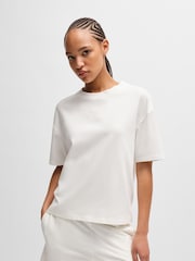 HUGO White HUGO Logo Oversized Boxy T-Shirt - Image 1 of 5