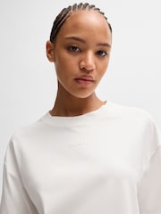 HUGO White HUGO Logo Oversized Boxy T-Shirt - Image 4 of 5