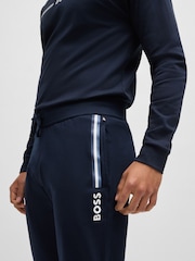 BOSS Blue Tracksuit 100% Cotton French Terry Joggers - Image 2 of 5