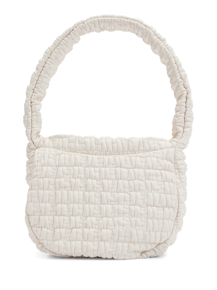 HUGO White Shoulder Bag In Quilted Effect Faux Leather - Image 5 of 5