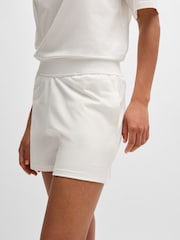 HUGO Natural Relaxed-Fit Shorts With Silicone-Printed Logo - Image 1 of 5