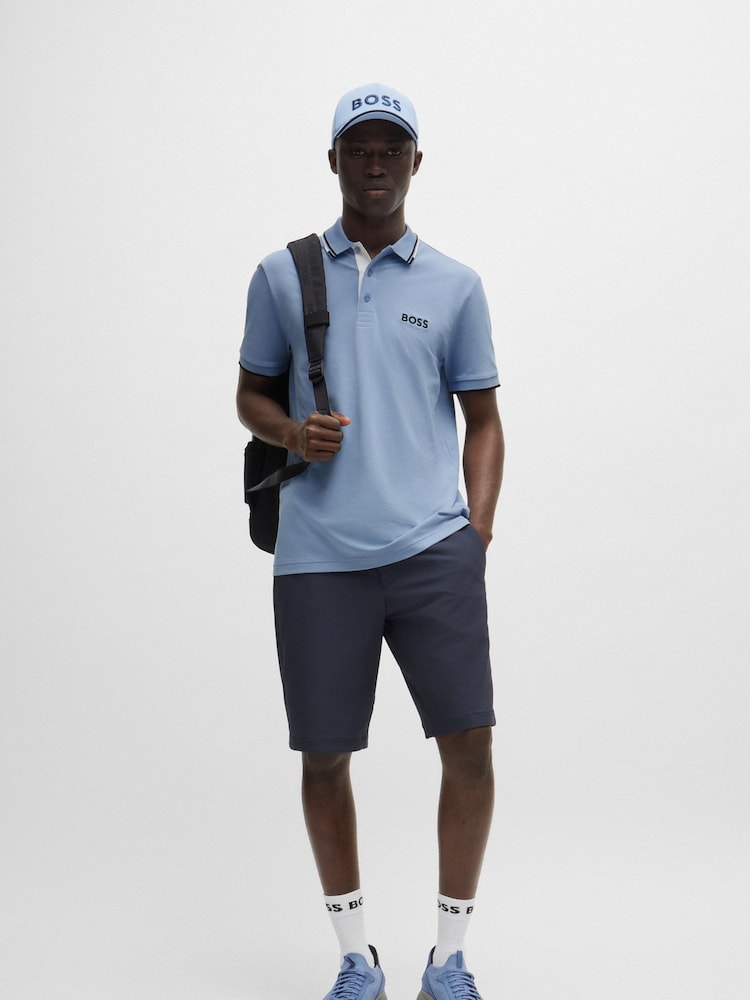 BOSS Sky Blue Paddy Pro Golf Tipped Polo Shirt - Image 2 of 5