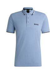 BOSS Sky Blue Paddy Pro Golf Tipped Polo Shirt - Image 5 of 5