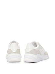 BOSS White Suede and Faux Leather Trainers - Image 3 of 4