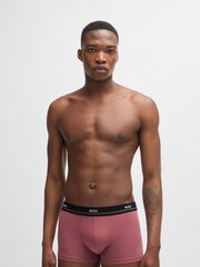 BOSS Black Logo-Waistband Stretch Cotton Trunks 5 Pack - Image 2 of 7