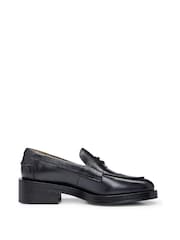 BOSS Black Branded Hardware Moccasins in Leather - Image 1 of 4