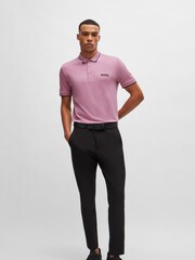 BOSS Purple Paddy Pro Golf Tipped Polo Shirt - Image 2 of 5