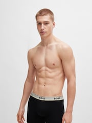 BOSS Black Logo Waistband Stretch Cotton Three-Pack Boxer Briefs - Image 3 of 7