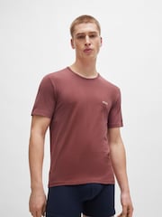 BOSS Black/Red/Blue Logo 100% Cotton T-Shirts 3 Pack - Image 5 of 5