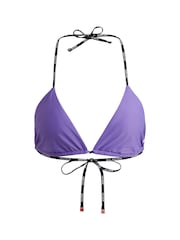 HUGO Purple HUGO Branded Strap Triangle Bikini Top - Image 5 of 5