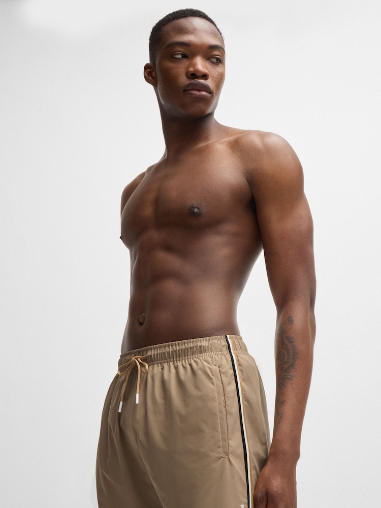 BOSS Natural Iconic Swim Shorts - Image 1 of 4