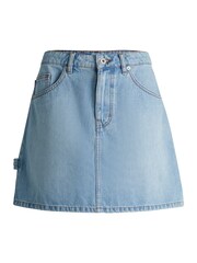 HUGO Blue Blue Hammer Loop 100% Cotton Mini Skirt In Rigid Denim - Image 5 of 5