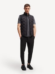 BOSS Grey Contrast Logo Stretch Cotton T-Shirt - Image 2 of 4